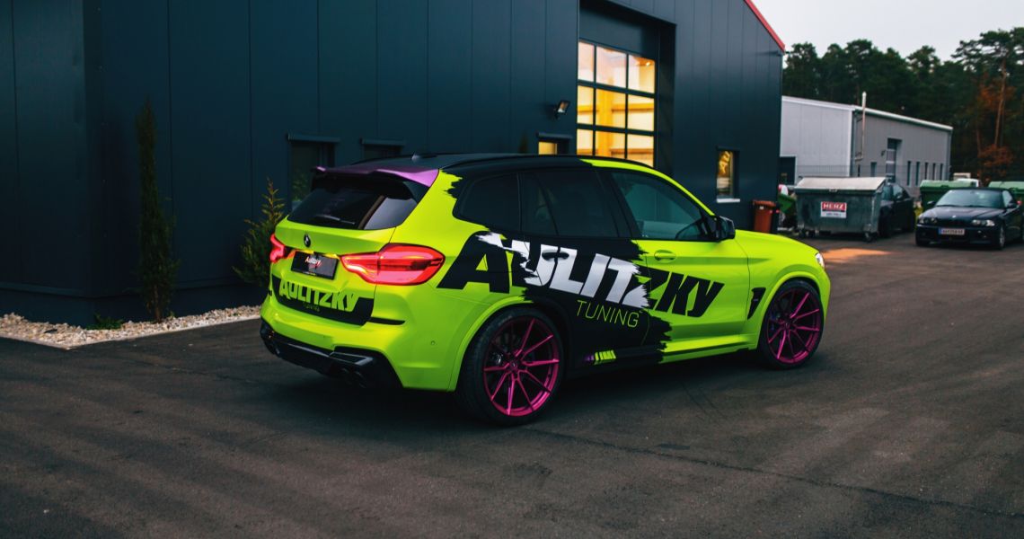 BMW X3M Competition __ Vollverklebung PWF Limited Edition Atomic Lime ...